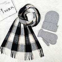 Комплект жіночий зимовий ангора з вовною (шапка+шарф+рукавиці) ODYSSEY 56-59 см сірий 12532 - 8064 - 4110
