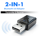 Адаптер USB Bluetooth 5.0 2в1 Transmitter Receiver B16D, фото 2