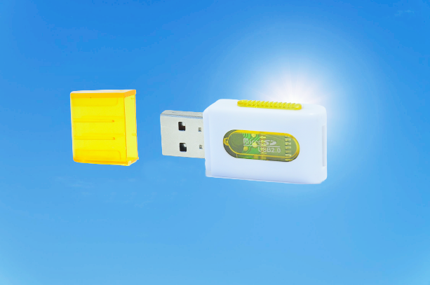 Card reader кардрідер MicroSD TF Yellow картридер кардридер, фото 1