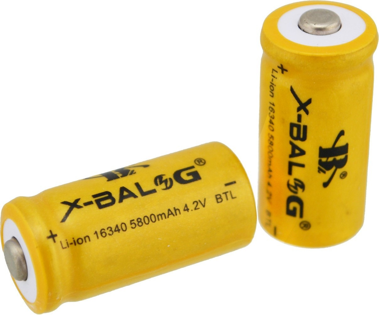 Акумулятор Li-lon X-Balog 16340 CR123A 4,2V 580mAh