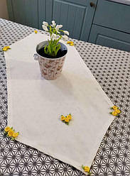 Серветка на стіл доріжка жовті троянди 30*60 см