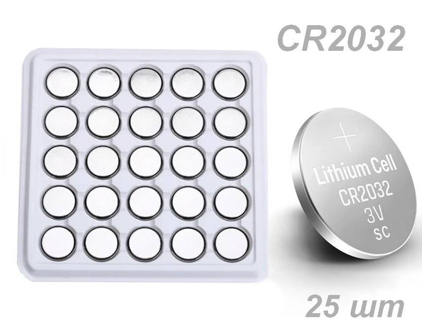 Батарейка таблетка 25 штук на блістері TMI CR 2032 3V