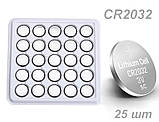 Батарейка таблетка 25 штук на блістері TMI CR 2032 3V, фото 2