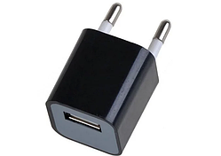 Адаптер кубик 1 USB 1A Black
