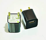 Адаптер кубик 1 USB 1A Black, фото 2