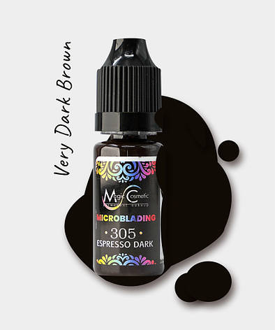 Пігмент для татуажу брів Magic Cosmetic Espresso Dark #305, 10 мл, фото 1