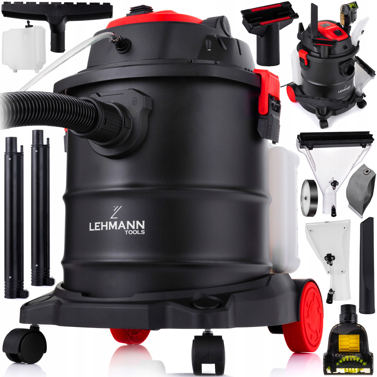 Багатофункціональний миючий пилосос Lehmann UltraWash 2000W з HEPA-фільтром і потужністю 2000 Вт, фото 1