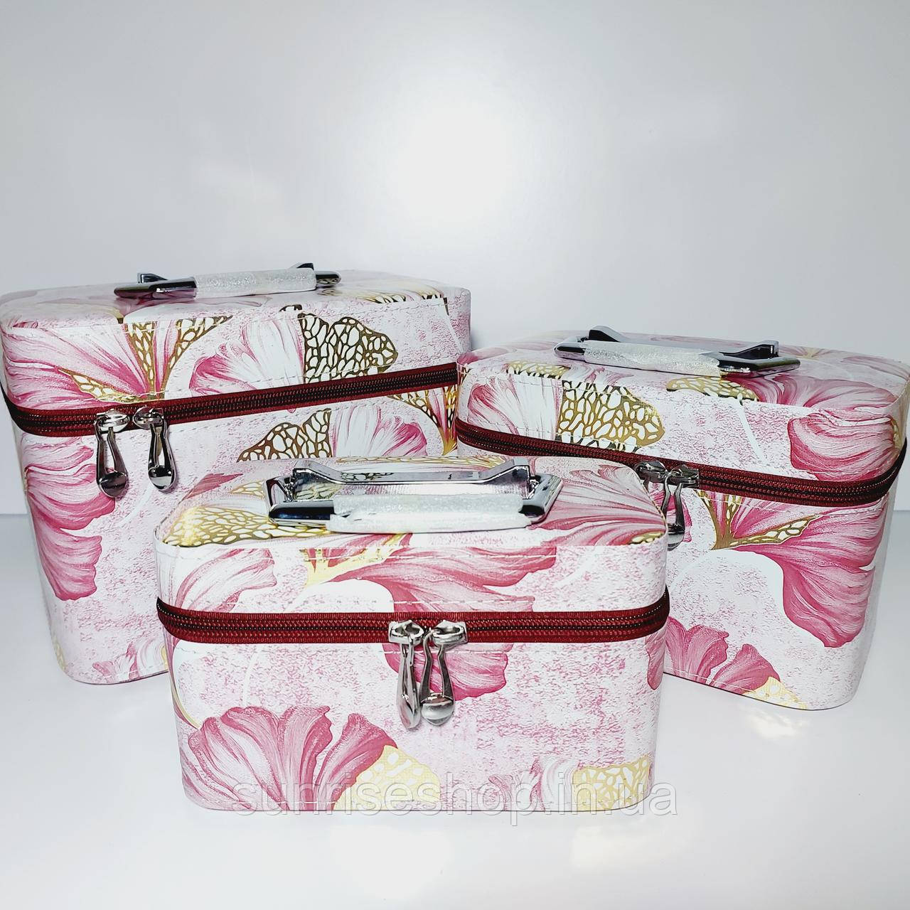Набір боксів для косметики 3шт