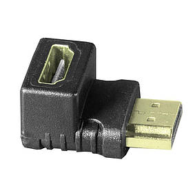 Кутовий HDMI ("мама") - HDMI ("тато") перехідник (90 градусів)