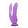 Подвійний фалоімітатор - Hi-Rubber 8" Double Dildo Purple, фото 2