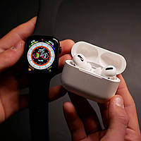 Smart Watch 8 Full + AirPods Pro (без шумоподавления) Беспроводные наушники для смартфона Наручные часы