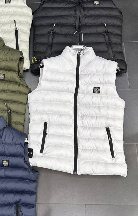 Чоловіча жилетка STONE ISLAND D11738 біла М, фото 1