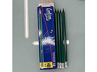 Олівець чорнографітовий 12шт/уп з ластиком HB WW00832 ТМ Stenson