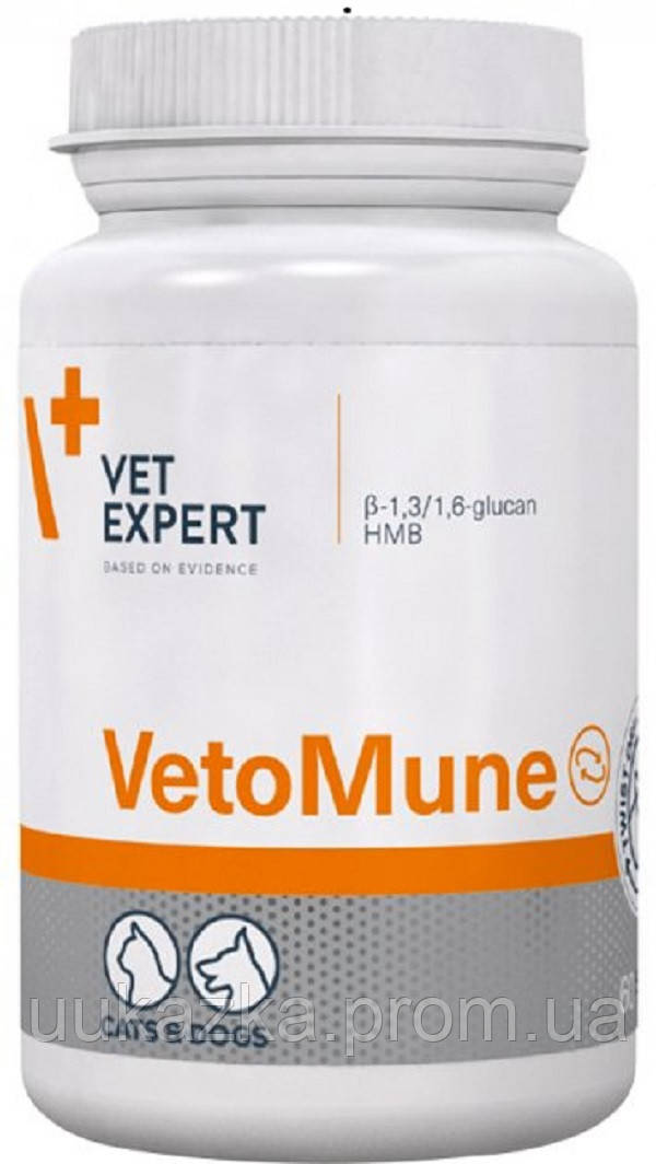 Препарат для поддержания иммунитета у кошек и собак VetExpert VetoMune 60 капсул (59077526586 UK, код: 7673291 - фото 1 - id-p2091726416