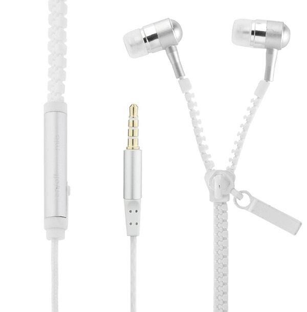 Навушники на блискавці з мікрофоном Zipper, фото 1