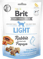Лакомство для собак Brit Care Light кролик с папайей 150 г (8595602539956) FT, код: 7568638