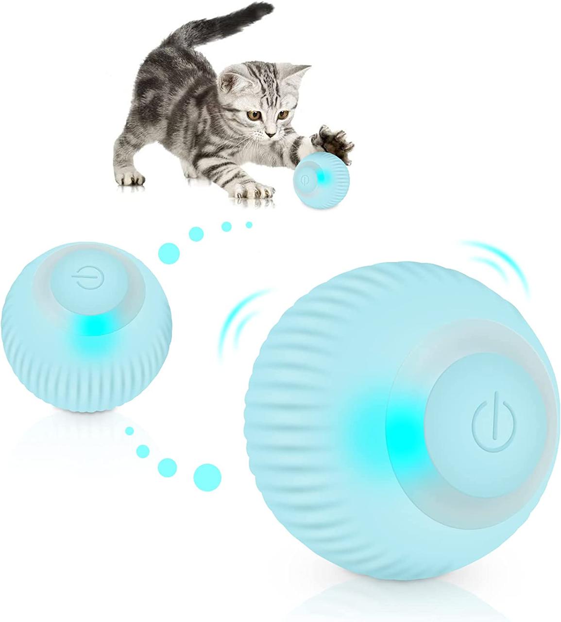 Інтерактивна іграшка м'ячик для котів Pet Gravity Blue