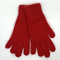 Перчатки женские зимние ODYSSEY (ангора+ПА) One Size Красный 4204