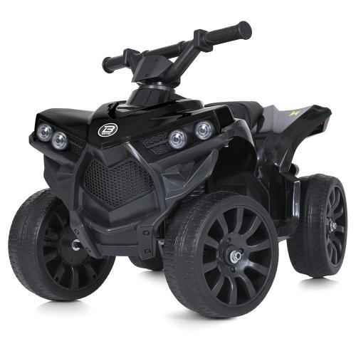 Дитячий квадроцикл на акумуляторі зі шкіряним сидінням і музикою Bambi M 5054EL-2, Чорний