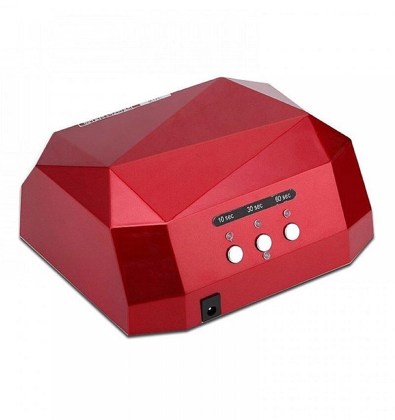 Гібридна сенсорна лампа Diamond Led+Ccfl для манікюру 36Вт, burgundy, фото 1