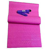 Комплект коврик и ремень для йоги YOGA MAT + BELT LiveUp LS3231-04p-Combo 173 x 61 x 0.4 см, Vse-detyam