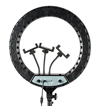 Професійна кільцева лампа для зйомок і трансляцій із трьома тримачами і пультом YQ-460A