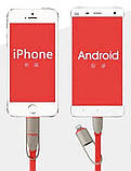 Кабель micro usb iphone 2 в 1, фото 2