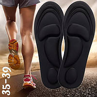 Устілки з масажними зонами Orthotic Insoles Arch Support Black Розмір 35-39