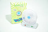Міні вентилятор акумуляторний Mini Fan XSFS-01 White, фото 3