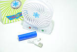 Міні вентилятор акумуляторний Mini Fan XSFS-01 White, фото 4
