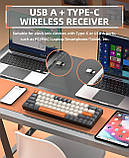 Бездротова клавіатура ZIYOULANG K68 | 2.4G, Bluetooth | 68 клавіш, фото 5