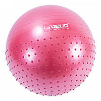 Фитбол массажный с насосом HALF MASSAGE BALL LiveUp LS3569, Time Toys