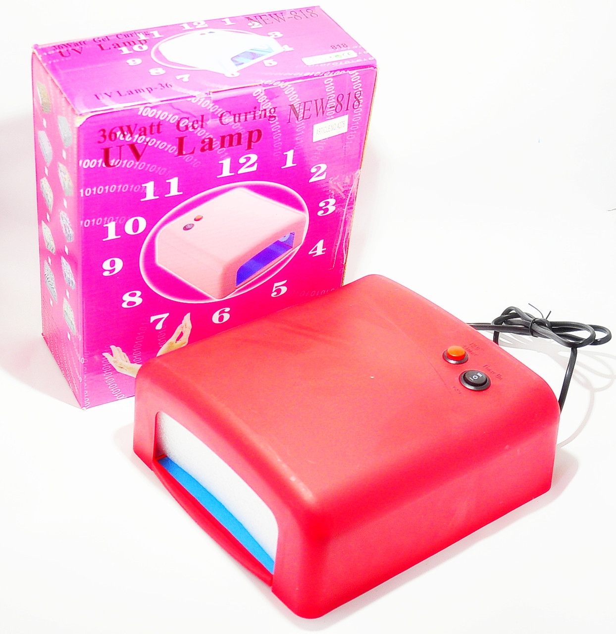 Сушка манікюрна - УФ лампа, сушилка для ногтей Beauty nail UV 818 K 36W RED