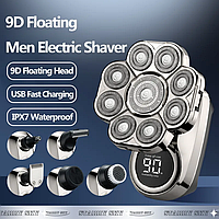 Електробритва чоловіча 9D Електрична бритва голови 6 в 1 бритви для чоловіків Електрична бритва