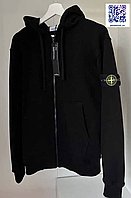 Зипка Stone Island черная | Худи Стон Айленд | Кофта на молнии Стоник S M L XL XXL