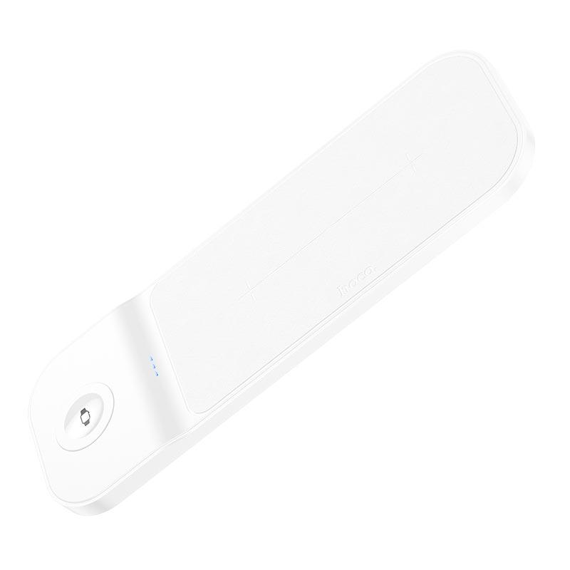 Бездротова зарядка Qi HOCO Step 3in1 wireless fast charger CQ5 (iWatch) 22.5W white