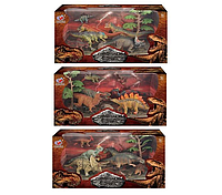 Фантастический игровой набор реалистичных фигурок динозавров из 8 элементов 6 динозавров и 2 аксессуара 3 вида