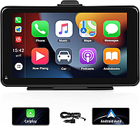 Camecho 7-дюймовый экран Apple Carplay Android Auto Smart Player с разъемом Aux AV IN TF-карты типа С