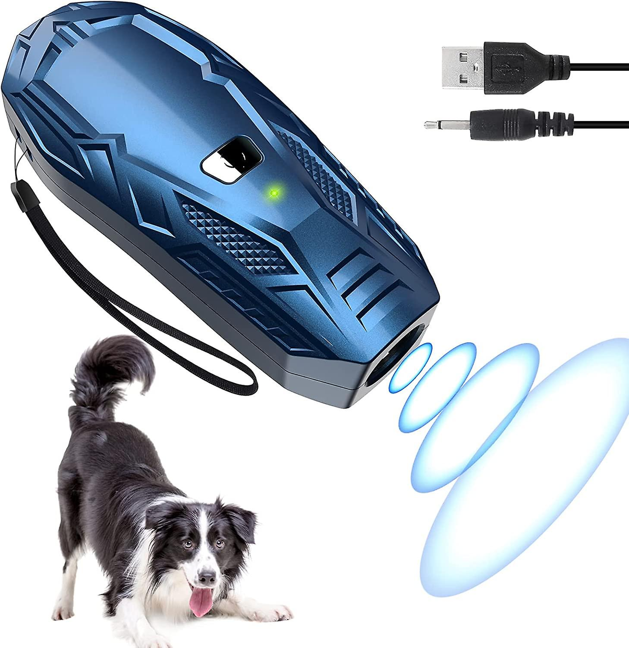 Пристрій проти лаю Queenmew, портативні ультразвукові для контролю собак Ефективна дальність антиілій, фото 1