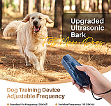 Пристрій проти лаю Queenmew, портативні ультразвукові для контролю собак Ефективна дальність антиілій, фото 2