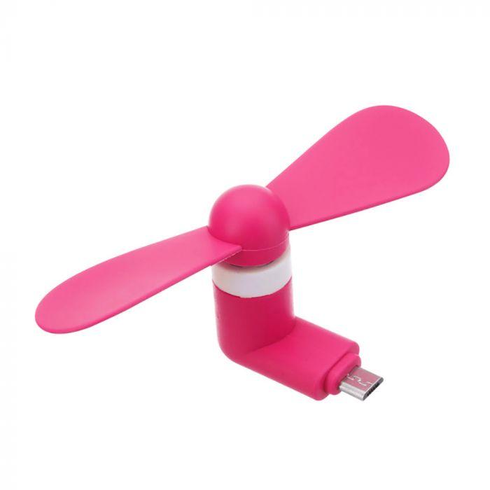 Міні вентилятор Mini Fan Rose micro USB, фото 1