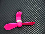 Міні вентилятор Mini Fan Rose micro USB, фото 4