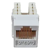 EPNew 6KTVM-U0WH Модуль KeyStone RJ45 UTP, кат. 6, 110, Slim, W 16.6 мм, белый