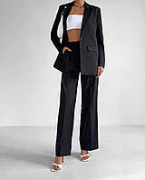 Костюм женский двойка брюки плаццо+пиджак 42-44; 44-46 (3цв) "POSMITNUY" недорого от прямого поставщика