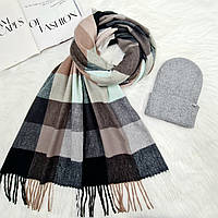 Комплект жіночий зимовий ангора з вовною (шапка+шарф) ODYSSEY 57-59 см різнокольоровий 12532 - 8025