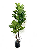 Фикус Лирата (Ficus lyrata) искусственный 120 см в горшке
