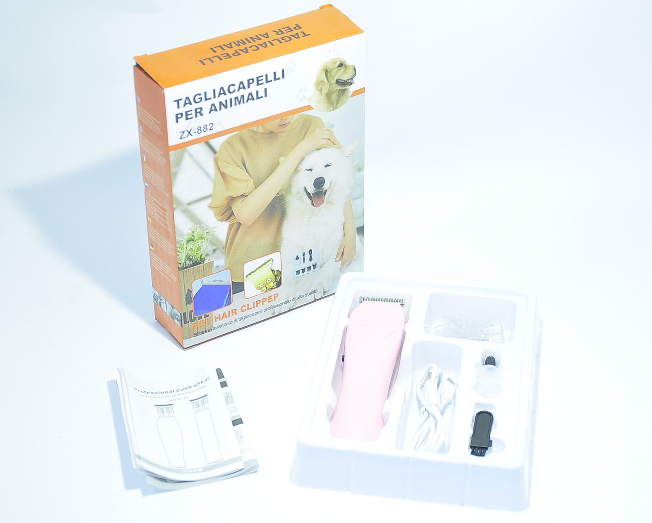 Тример для стрижки тварин TPA ZX882 машинка для стрижки животных, фото 1