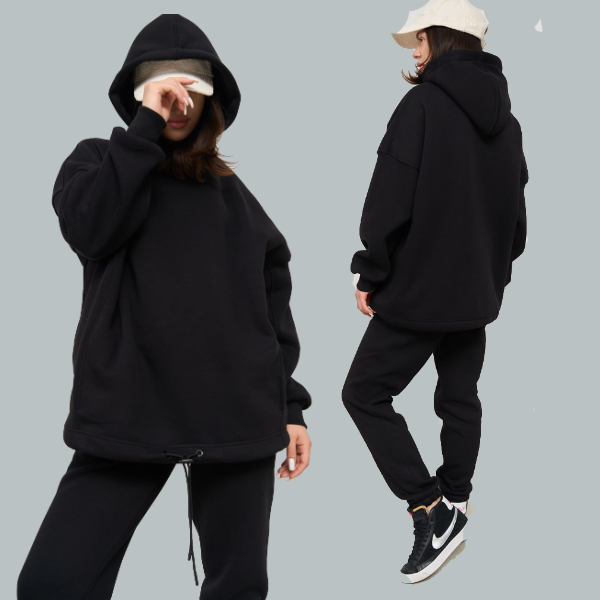 Тепла флісова жіноча кофта Худі OVERSIZE