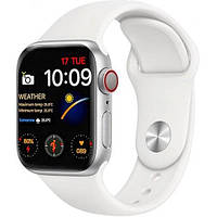 Умные смарт часы Smart Watch I7 PRO MAX с голосовым вызовом тонометр пульсометр оксиметр. Цвет: белый