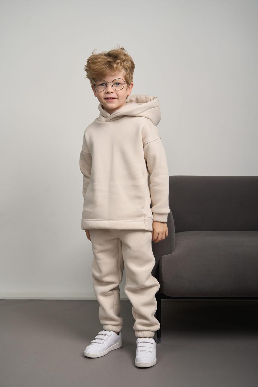 Теплий базовий дитячий костюм худі+джогери Таш - фото 1 - id-p2091774494